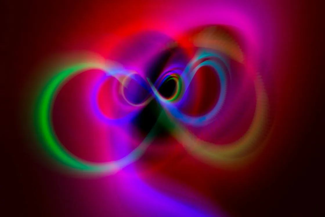 A computer generated colorful swirl