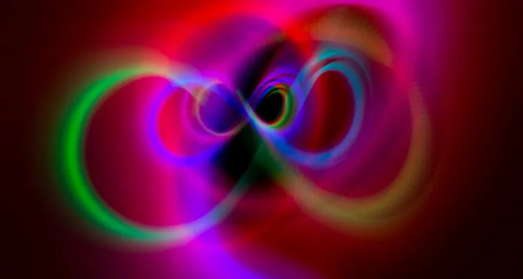 A computer generated colorful swirl
